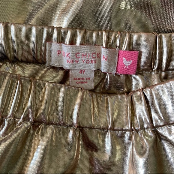 Pink Chicken Alexis Skirt Metallic Gold Lamé - Picture 9 of 13